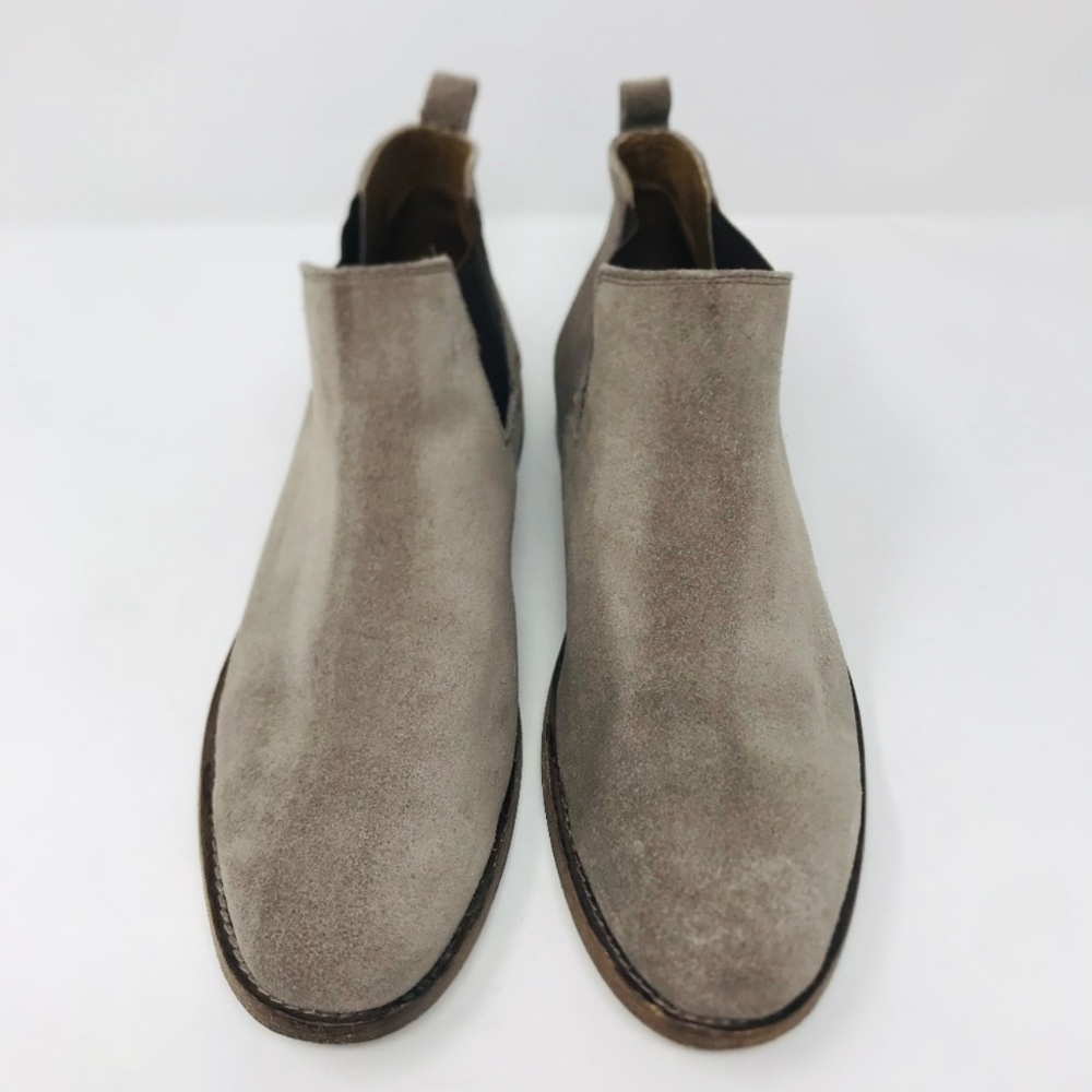 Sutro Suede Leather Chelsea Ankle Boots Gray Size 9.5